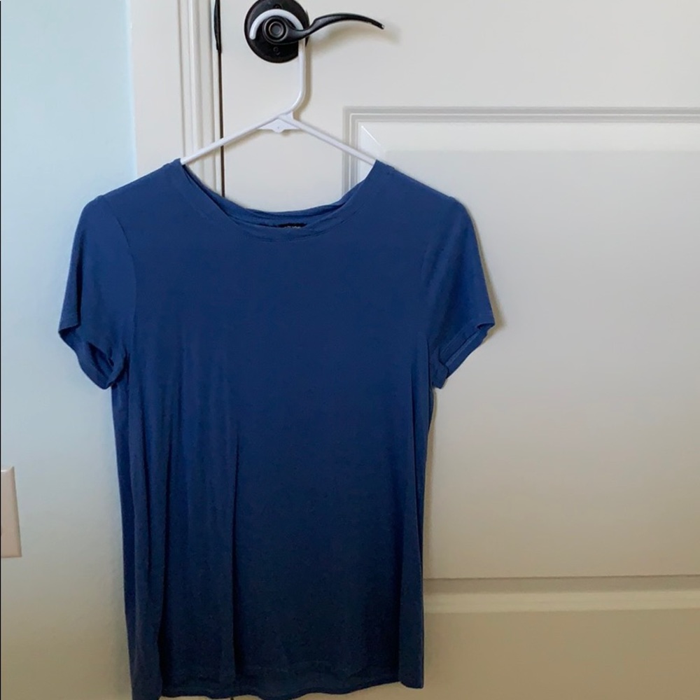 blue casual tee